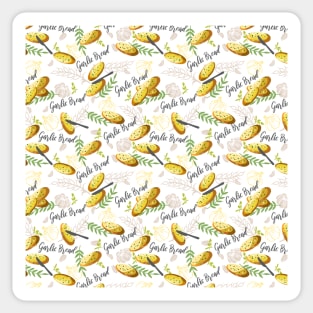 Garlic Bread Illustration Pattern V1 Sticker